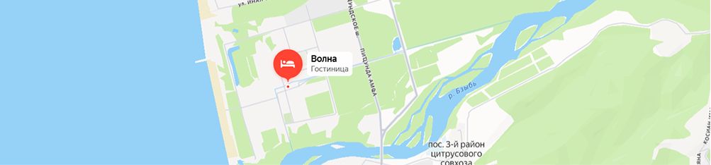 Отметка локации отеля на карте